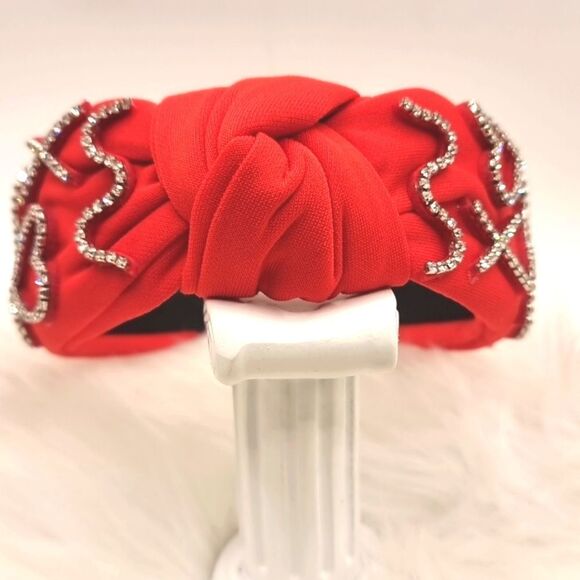New XOXO Red LOVE rhinestone headband - Picture 5 of 8